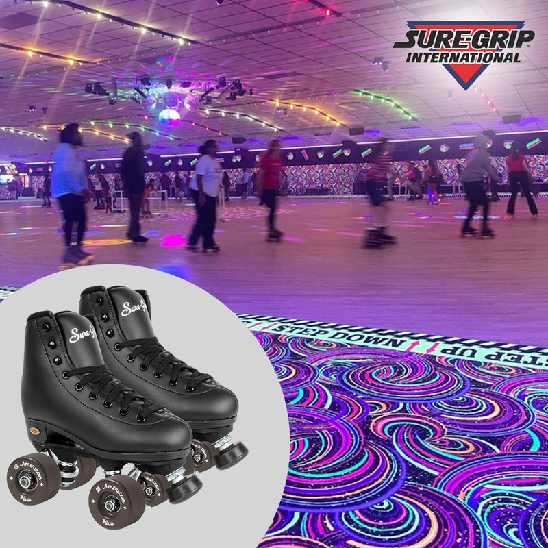 Sure-Grip All American Plus Indoor Black Wheels - Made of