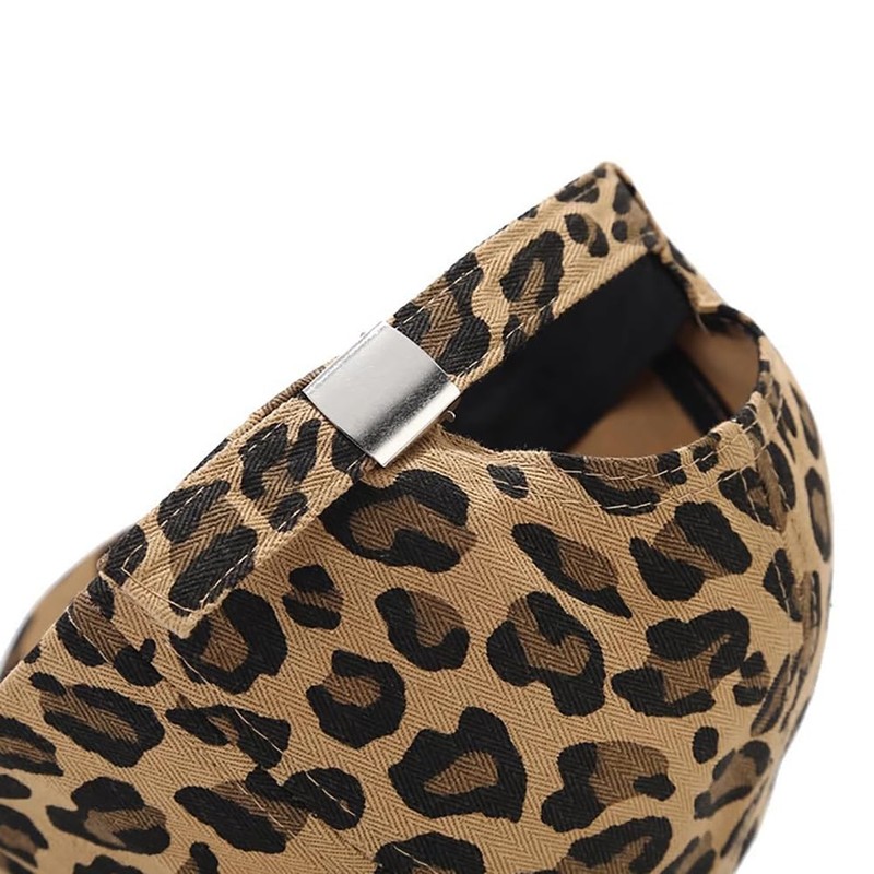 GSHLLO Adjustable Leopard Baseball Cap Retro Sports Ball Hat Low