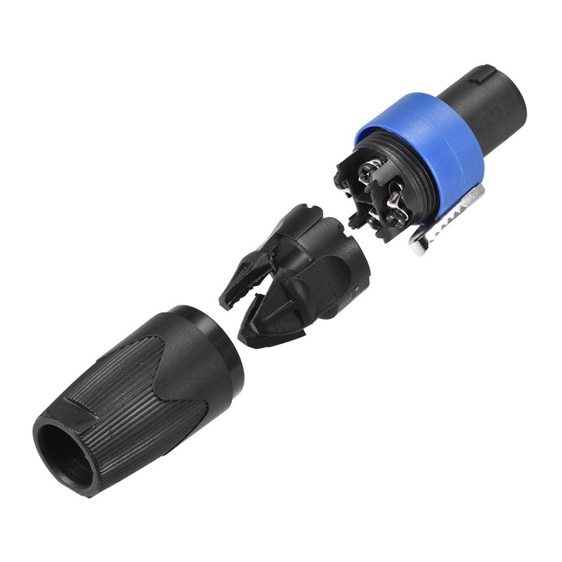 sourcing map SpeakOns Speaker Female Adapter Connectors,4-Pole Speaker Plug Twist