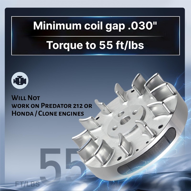 Hanyosa Billet Flywheel for Predator 79cc 98cc Silver