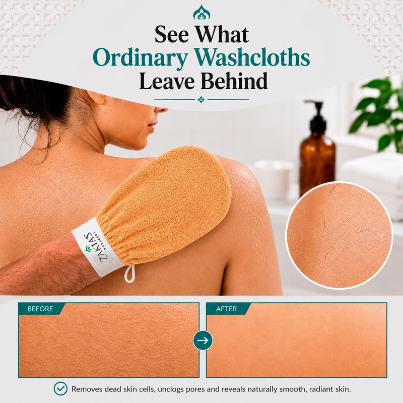 Guante Exfoliante The Original Kessa Beige Doble