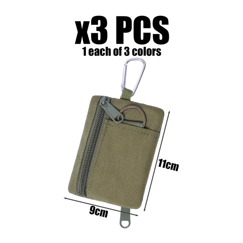 GDFHBD 3 Pieces Outdoor Mini Wallet, Small Men'S Wallet, Tactical