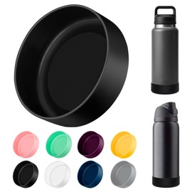 Bluwing Protective Silicone Boot for YETI Rambler Bottle 26oz, Silicone Sleeve for Owala 32oz, Anti-Slip Bottom Sleeve, BPA Free(Black)