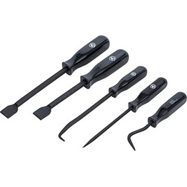 Kraftmann 9132 Scraper/Hook Set, Black, Set of 5 Pieces