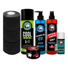 Kit Barberlife 6pz Shaving, Locion, Cool, Talco, Cera, Papel