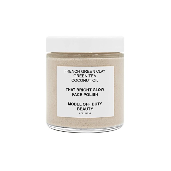 Model off Duty Beauty That Bright Glow Face Polish | Made w/Natural & Vegan Ingredients | Resurfacing Facial Exfoliator Gentle Face Scrub Cream | For Anti-Aging, Acne Scars, Dullness, Wrinkles, Pores
