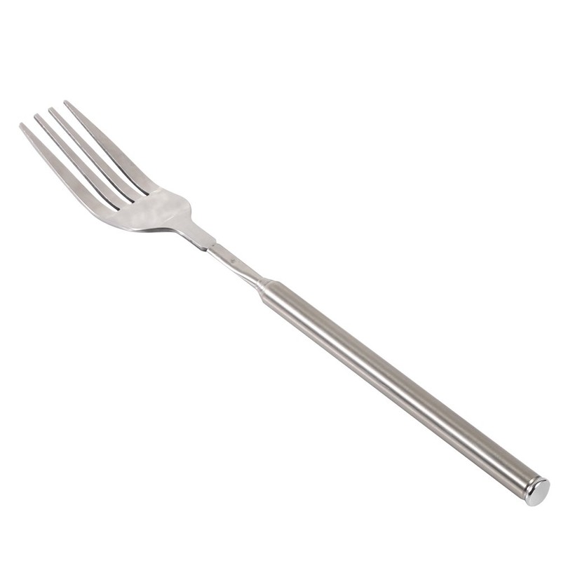 Extendable Fork, Stainless Steel BBQ Telescopic Forks, 8.7-25.4Inch Dessert Fork