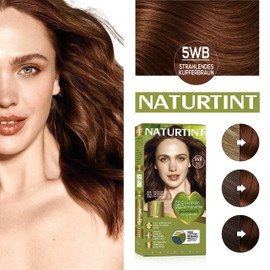 Naturtint Biobased Hair Colour Without Ammonia 5WB Radiant Copper Brown High Percentage of Natural Ingredients Pack of 3 510 ml
