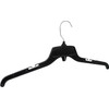 HangOn Shirt Hangers Recycled Plastic with Notches, Black, 19 Inch
