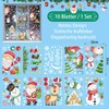 Aonveki Christmas Window Stickers Reusable, 10 Sheets Xmas Window Stickers