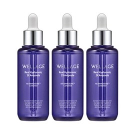 Wellage Hyaluronic Acid Season 3 Real Hyaluronic 2X Ampoule 70ml, 3 Pieces (16680402) / 웰라쥬 히알루론산 시즌3 리얼 히알루로닉 투엑스 앰플 70ml, 3개 (16680402)