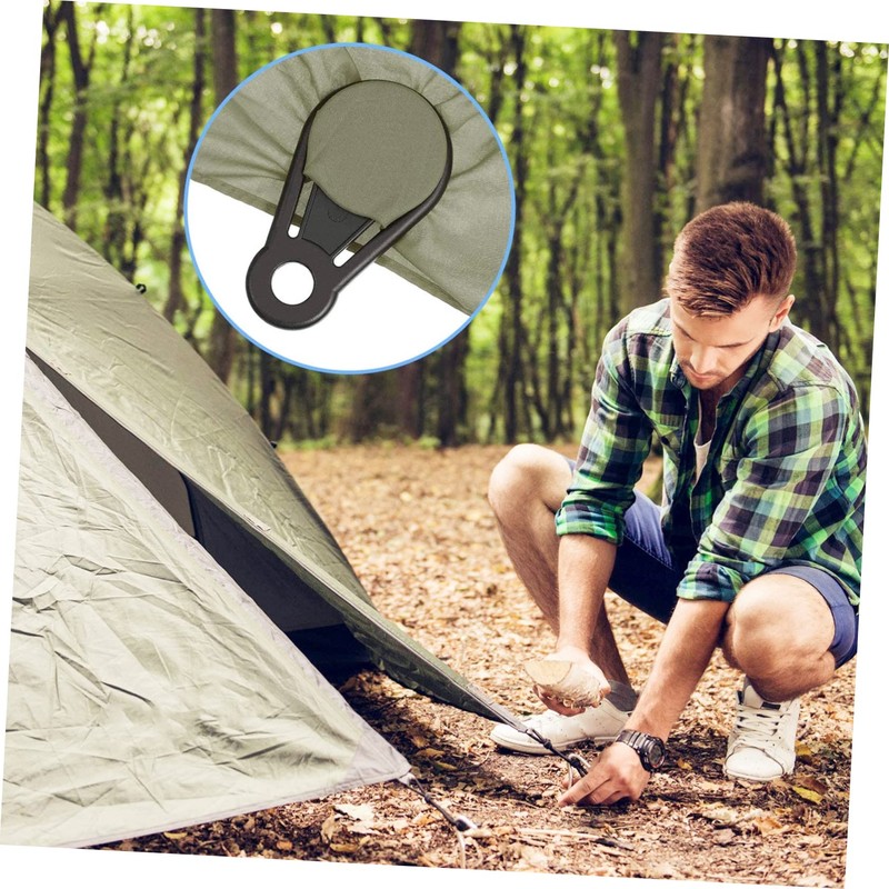 Operitacx 20Pcs Tarp Grabbers Lightweight Tent Clips for Outdoor Camping