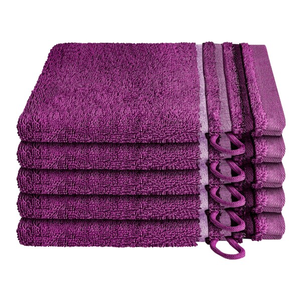 Schiesser Terry Wash Mitt Skyline Colour Set of 5 100%