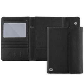 WALNEW Passport Holder for 2, RFID Blocking Passport Book Wallet Cover Case Women Men, PU Leather Travel Essentials Accessories Document Holder, Black