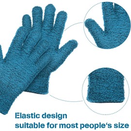 Patelai 2 Pairs Microfiber Gloves for plants Dusting Cleaning Glove Mittens House Cars Blinds Dusting