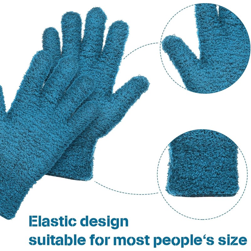 Patelai 2 Pairs Microfiber Gloves for plants Dusting Cleaning Glove