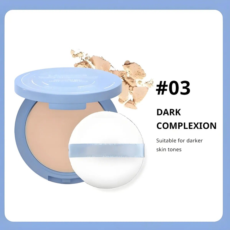 Base De Maquillaje Polvo Compact Fijator Matte Tono 03