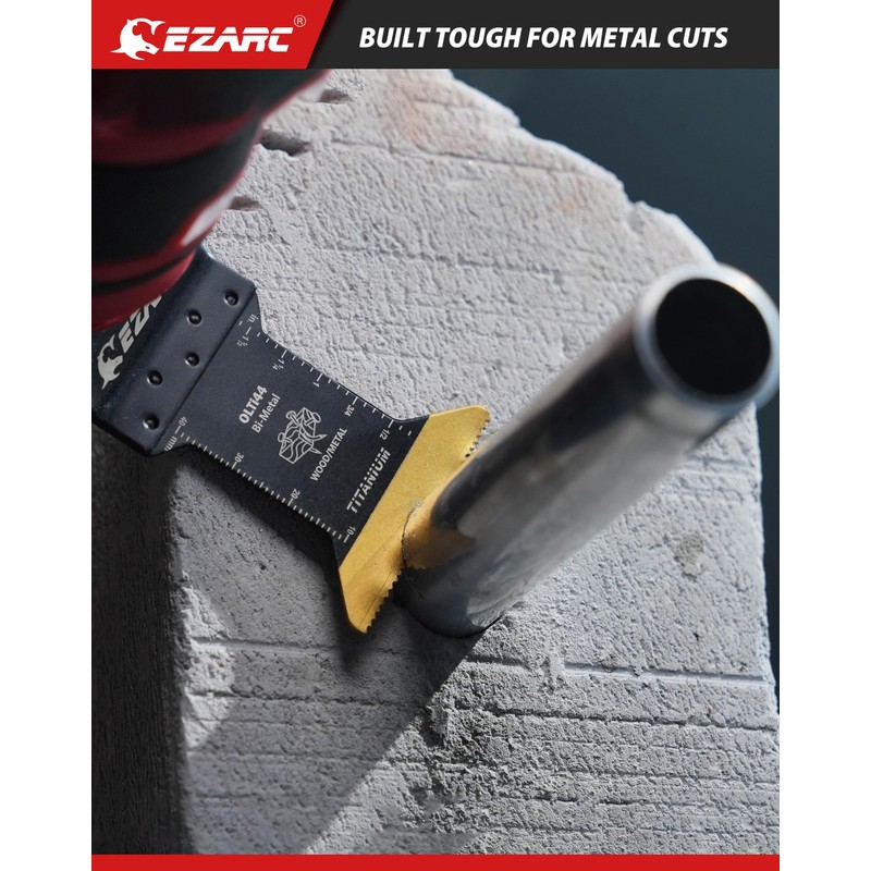 EZARC Titanium Oscillating Saw Blades, Oscillating Multitool Blades for Metal,