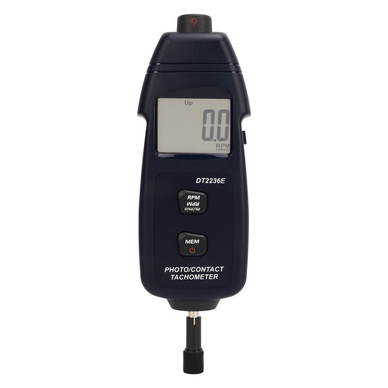 Digital Tachometer Handheld White Backlit Auto Data Save Non Contact