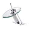 Bathroom Faucet Chrome Waterfall Glass Spout Single Handle One Hole