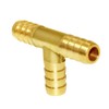 Joywayus 3pcs 3/16" Hose Barb Fitting,Tee 3 Way Brass Fitting