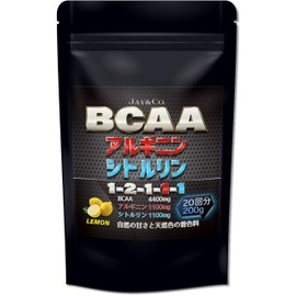 JAY&CO. No Additives Artificial Sweetener, BCAA + Arginine & Citrulline, Made in Japan (Lemon, 7.1 oz (200 g)
