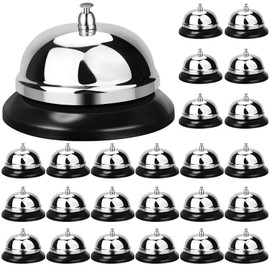 Yexiya 48 Packs Call Bell 3.35 Inch Diameter with Metal Anti-rust Construction Service Bell for Hotels, Schools, Restaurants, Reception Areas, Hospitals, Warehouses