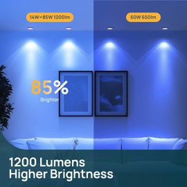 Linkind BR30 Smart Light Bulbs,1200LM Smart Flood Light Bulbs Compatible with AiDot App, Alexa, Google Home, E26 RGBTW Recessed Color Changing Bulbs, 2.4GHz WiFi Only, LED Light Bulbs 14W=85W,4Pack