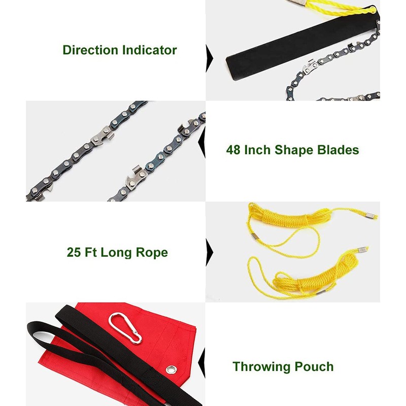 48 Inch High Reach Tree Limb Hand Rope Saw with
