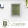 STOBOK Clear Acrylic Suggestion Box with Slot and Lock, Transparent
