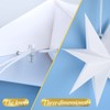 ELECLAND 6 Pcs Wedding Hanging Star Decoration White 7 Pointed