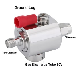 SMA Lightning Arrestor Cellular & GPS SMA Surge Protector SMA Male to SMA Female 0-6GHz 50 Ohms (6G Lightning arrestor Male to Female)