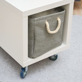 eyepower 1 x 360° swivel castor, 75 mm, M10 heavy duty castors with thread, nylon swivel castors with threaded pin, furniture castors, heavy duty castors for furniture, desk, castors, workbench,