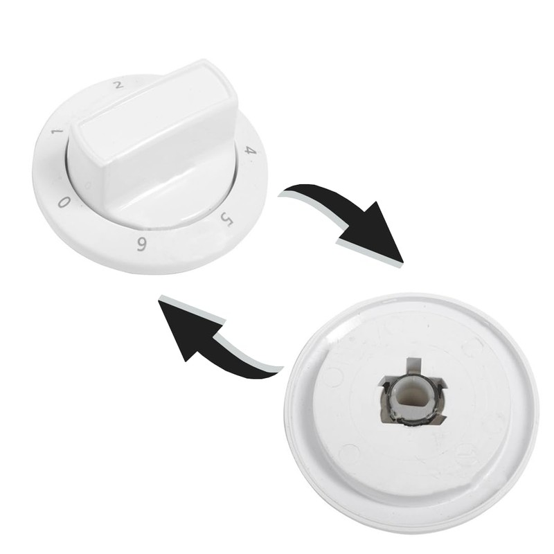 Oven Cooker Hob Control Knob Switch Dial White Compatible With