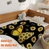 YeeJu Sunflower Kids Throw Blanket Small Yellow Floral Blanket for