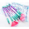 Sparkles Glitter Makeup Brushes Set, Cute Fan Foundation Glitter Unicorn