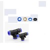 IQS Pneumatic T-Piece 4 mm Compressed Air Connector 3-Way Connector