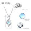 PCTJYFU Birthstone Necklace for Women 925 Sterling Silver Moonstone Infinity