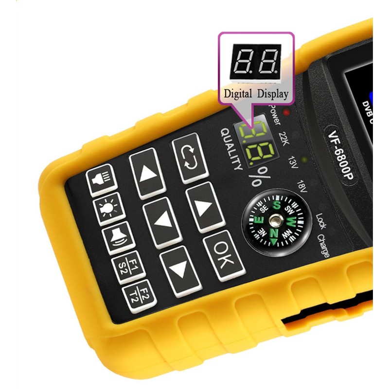 VF-6800P Satellite Finder DVB-S2/T-C MPEG4 Sat Finder Meter 2.4 Inch