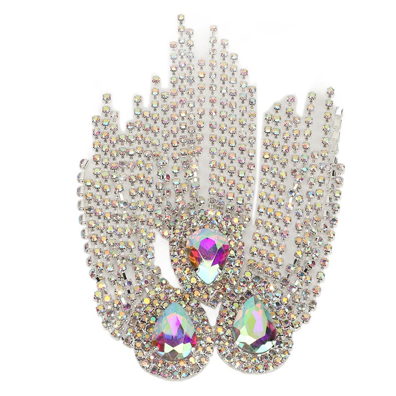 Rhinestone Tassel Shoulder Epaulet Decorative Shoulder Board Badge DIY Exquisite