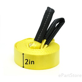 LFPartS 2" x 20' Tow Strap with Reinforced Loops 11,000 Pound Capacity