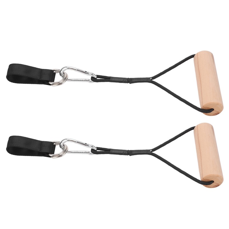 Pull Up Workout Handle Chin Up Wood Grips Heavy Duty