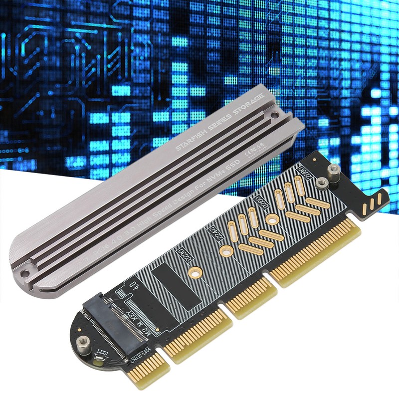 M.2 NVMe SSD to PCIe Adapter PCIe 4.0 Aluminium Alloy