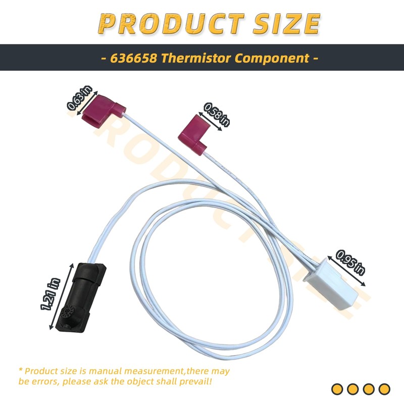 636658 Thermistor Component, RV Refrigerator Thermistor Compatible with Norcold Refrigerator