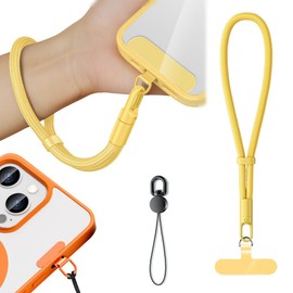 Jazolmky 2025 Improved Version, 3-in-1 Smartphone Strap, Wrist, Hand Strap, Cell Phone Strap, Length 12.6 inches (32 cm), Width 0.3 inches (7 mm), Fall Prevention, Lost Prevention, Wrist Strap, No