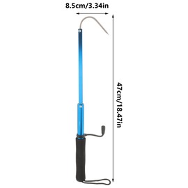 Kisangel Telescopic Fish Gaff Fishing Gaff Hook Stainless Fish Hook Tool for Outdoor Offshore Ice Tool