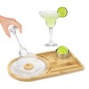 SNOMEL Margarita Salt Rimmer Set Wood Plate with 2.5'' (6.4