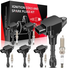 SCITOO 6 ignition coils with 6 iridium Spark Plugs for Nissan for Infiniti for Maxima Murano Pathfinder Quest Altima Q50 QX60 FX35 3.5L V6 UF550 C1670 22448-JA10C