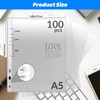 ZOOQUE 100 Transparent Pockets Document Wallets DIN A5 Plastic Cover