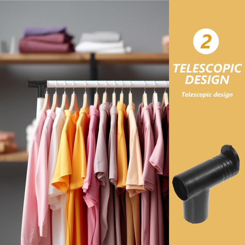 Luxshiny 2Pcs Clothes Rack Right Angle Clothes Drying Rack Connector